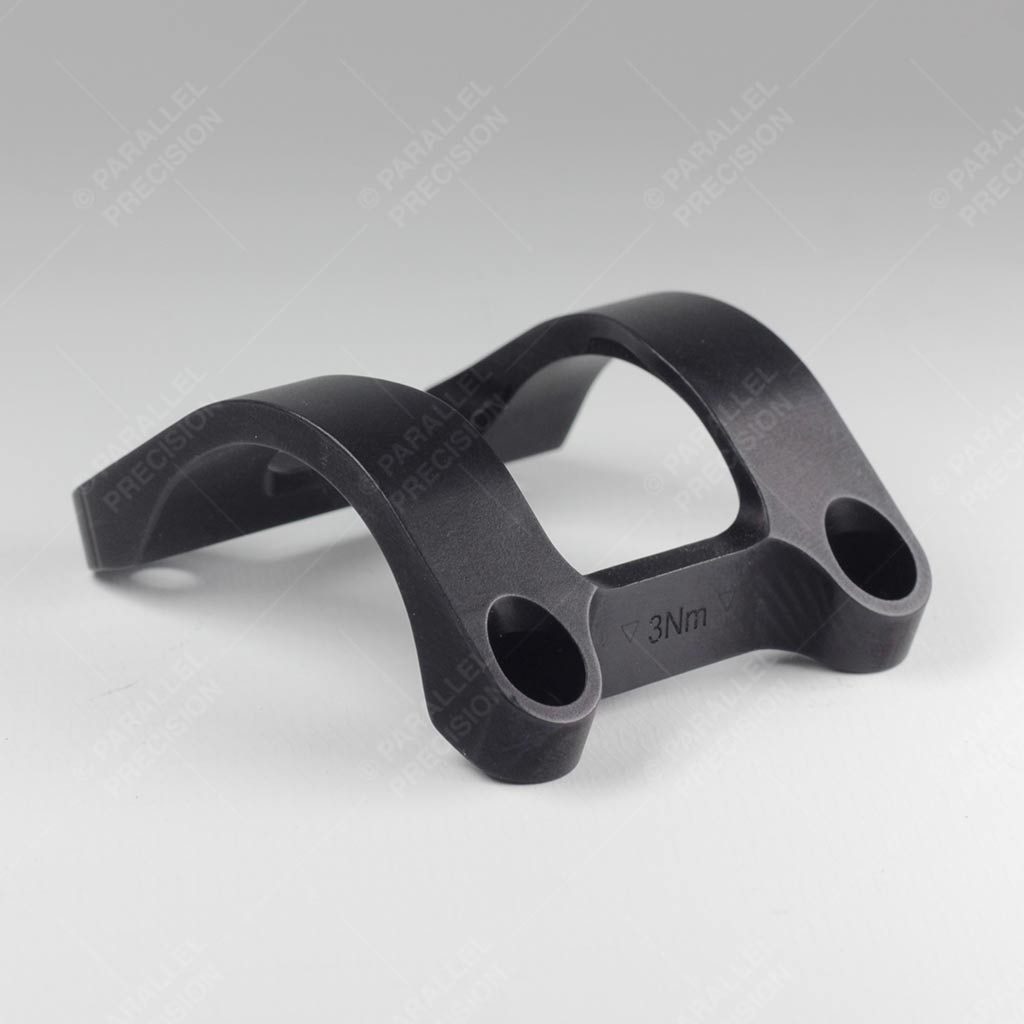 Precision Engineered CNC Milled Aluminium Component Black Anodise